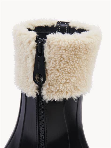 chloe betty rain boots dupes|chloe betty shearling boots.